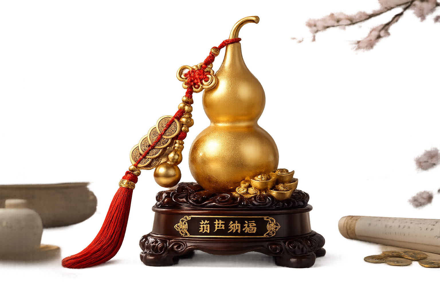 葫芦纳福摆件